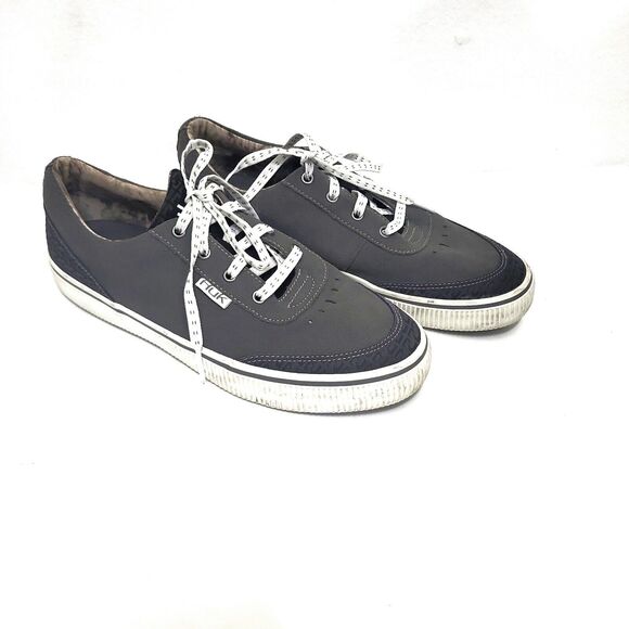 Huk‎ Mania Performance Fishing Leather Sneakers Mens Size 8.5 Lace Up Gray Shoes - Picture 1 of 7